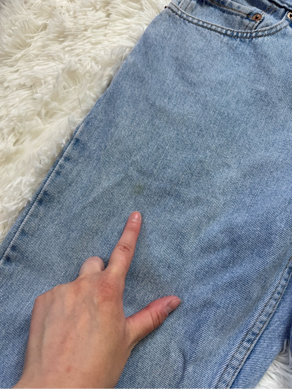 Vtg Levi’s 505 straight leg jeans 31x36 long inseam light wash 90s rigid denim - Picture 3 of 16